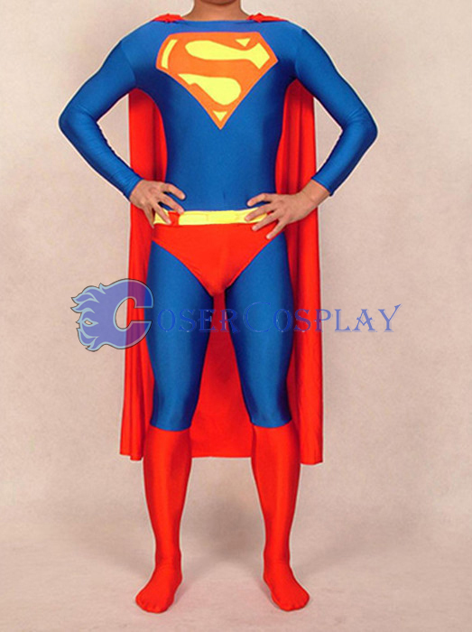 Catsuit Superman Costume Halloween Superhero Capes